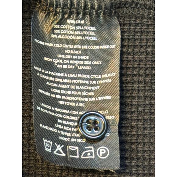 Slate and Stone Knit Button Up Long Sleeve Black Mens LG - Picture 5 of 6